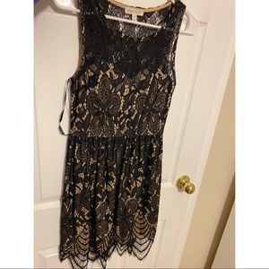 Love, Fire dress. Size: medium juniors. Color: black and nude